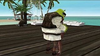 Шрек клюет новую девушку, пока куколд наблюдает - порно видео